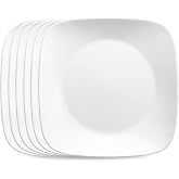 Corelle White 6-Piece 8.75-Inch Square Lunch Plate Set