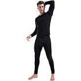 CL convallaria Long Johns Thermal Underwear for Men Soft Fleece Lined Base Layer Cold Weather Top Bottom Gift Set