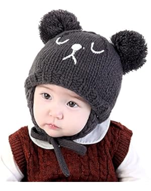 Toddler Baby Kids Winter Animal Model Hats Lovely Bear Hat