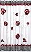 Sweet Jojo Designs Polka Dot Ladybug Kids Bathroom Fabric Bath Shower Curtain