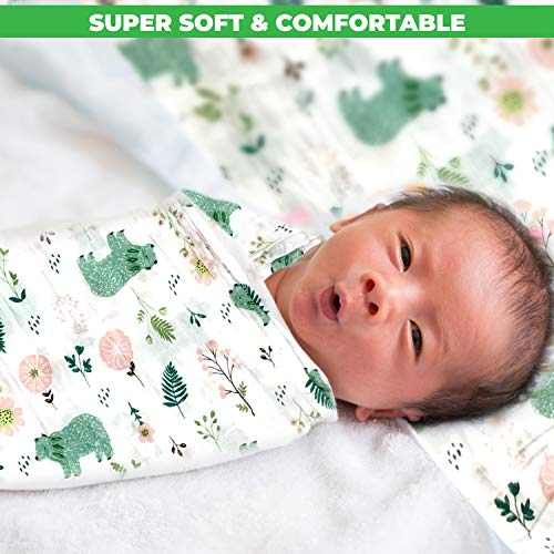 Winyline Muslin Baby Swaddle Blankets 4 Pack Large 47” x 47” Organic