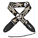 Simtyso Adjustable Soft Leather Thick Strap Skull Style for Electric Acoustic Guitar Bass Guitar