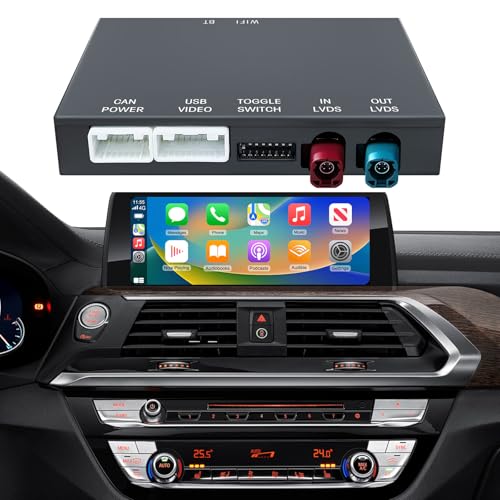 EZoneTronics CarPlay & Android Auto Retrofit Kit Decoder per BMW 1 2 3 4 5 6 7 Serie X3 X4 X5 X6 Mini 2012-2016 con sistema NBT OEM Plug & Play Upgrade Module con SWC WLAN Bluetooth Siri GPS