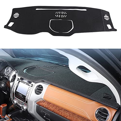Photo 1 of YOFAMO Dashboard Cover Dash Cover Mat Pad Carpet Custom Fit for Tundra 2014 2015 2016 2017 2018 2019 2020 2021 Accessories Anti-Skid Center Console Protector Cover Mat(Black Edge)