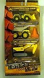 Tonka Construction Crew Collection Metal Diecast Bodies 3 Pack - Pay Loader, Heavy Dump Truck & EXCLUSIVE! Excavator (Bonus: 2 Pylons)