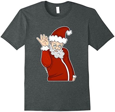 Mens Salt Bae Santa Funny Christmas T Shirt XL Dark Heather