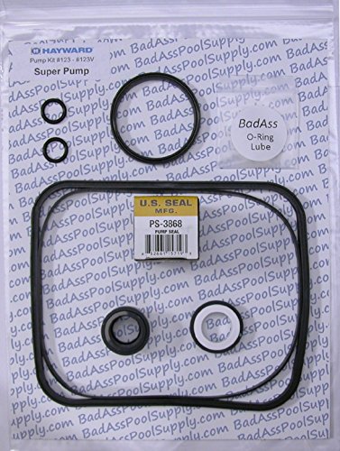 Hayward Super Pump Viton Saltwater & Ozone Shaft Seal Complete Pump O-Ring Rebuild Kit, fits all Models