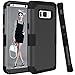 PIXIU Compatible with Samsung Galaxy S8 case, Shockproof Hybrid High Impact Hard Plastic+Soft Silicon Protective case Cover for Galaxy s8 2017 Release Black