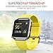 Fitbit Blaze Accessories Classic Band Large, UMTele Soft Silicone Replacement Sport Strap Band with Quick Release Pins for Fitbit Blaze Smart Fitness Watch Yellow, Frame Not Included (6.7