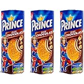 LU - Prince Chocolate Biscuits - 3 packs - 300g per pack - Chocolate chip flavored cookies - With chocolate nuggets - Rich in cereals - Cocoa cream filling sandwiched