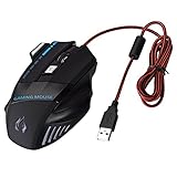 VicTec Wired Gaming Mouse 820/1600/2400/4000 DPI With Unprogrammed 7 Button + 1 Scroll Wheel