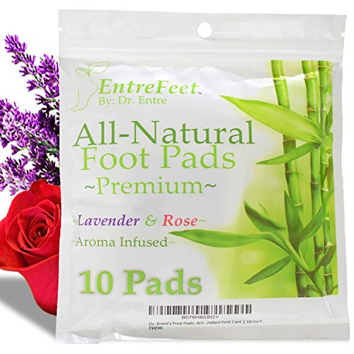 Dr. Entre's Foot Pads: Organic All Natural Formula for Impurity Removal, Pain Relief, Sleep Aid, Relaxation | Aroma Infused 10 Pack Free Foot Care E-Book Included