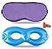Fitglam Pure Silk Sleep Mask + Reusable Cold/Hot Therapy SPA Gel Eye Mask Set - Improve Sleeping, Alleviate Puffy, Swollen Eyes, Fatigue, Headache and Tension (Lavender)