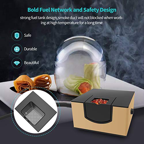 Wancle Smoking Gun Food Smoker Infusion Smoker for Sous Vide Meat Grill BBQ Golden