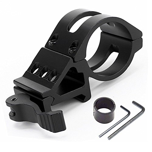 weapon light mount offset flashlight mount picatinny gun tactical LED Torch black for Sports Outdoors Fitness Hunting Fishing Shooting Airsoft Guns Accessories Sights Optics Scope Mount