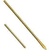 MateIJS 2pcs Brass Shoe Lace Needles, Long Jumbo Leather Sewing Needles with Prong Steel Tips for Leathercraft &amp; Manual Lacing Threading (2 Pieces)