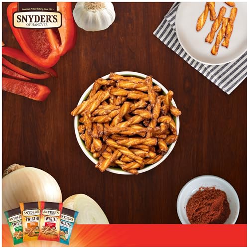 SNYDER’S OF HANOVER, SEASONED TWISTED PRETZEL STICKS, 12 OZ BAG