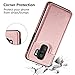 HianDier Wallet Case for Galaxy S9 Plus, Slim Protective Case with Credit Card Slot Holder Flip Folio Soft PU Leather Magnetic Closure Cover Case Compatible with Samsung Galaxy S9+ Plus, Rose Gold