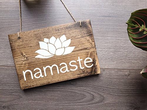 Namaste Hanging Sign, Yogi Sign, Yoga Sign, Namaste Sign, Yoga Decor, Yoga Studio Decor, Yogi Decor, Meditation Room Decor, Wooden Wall Art