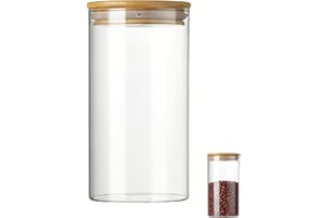 700ML Large-Capacity High Borosilicate Glass Airtight Jar - Kitchen Storage Container for Snacks, Tea, Grains & Cereals