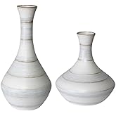 Potter - 20.6 Inch Fluted Striped Vase (Set of 2)