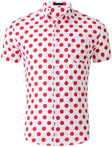 Men's Dress Tropical Short Sleeve Beach Party Luau Aloha Hawaiian Shirt