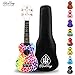 Honsing Soprano Ukulele Colorful Floral petal Painting Hawaii kids Guitar 21 inch Gift for Beginner matte finish