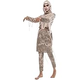 EraSpooky Mummy Dress Women Halloween Egypt Costume Party Fancy Dress