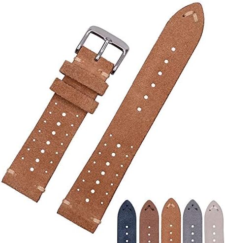 Rally Racing Leather Watch Band Genuine Straps 18Mm 20Mm 22Mm Henziy-Strap-Band-OIA668 More Colors