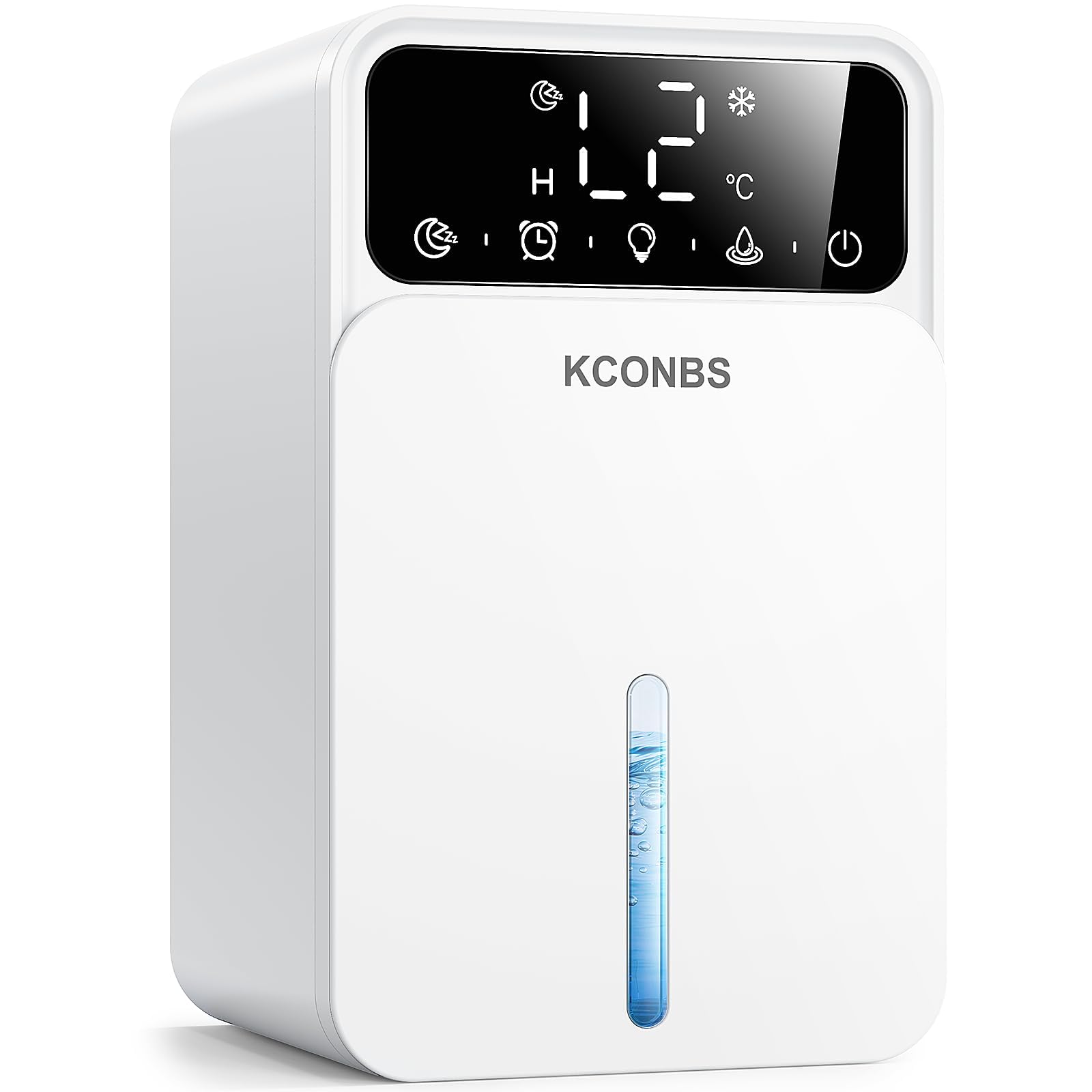 Photo 1 of Dehumidifier, Dehumidifiers for Home, 60 OZ Water Tank, 500 sq.ft Dehumidifier for Bathroom, Bedroom, Basement with Auto Shut Off, Timer, 7 Colors LED Light (White)