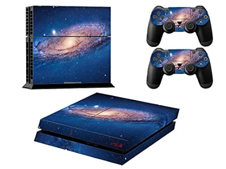 stillshine Star Night Sky Skin selbstklebend für PS4 Sony und 2 Controller-Konsole beige Milky Way