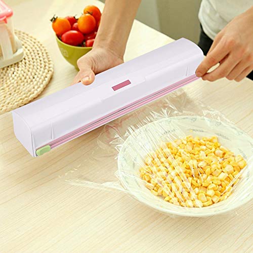 Cling Film Cutter - Plastic Food Wrap Dispenser Wrap Cutter Foil And Cling Film Cutte Storage For Kitchen - Thumbnail 4