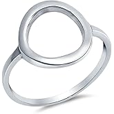 COMET CRAFT Karma Open Circle Ring in Gold Vermeil and Sterling Silver statement ring