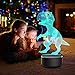 BEISHIDA Night Light 3D Dinosaur 3D Lamp Optical Illusion Kids Night Light Animals 7 Colors Change LED Touch Table Desk Lamps with Remote for Boys Girls Bedroom Birthday Gifts (Dinosaur)