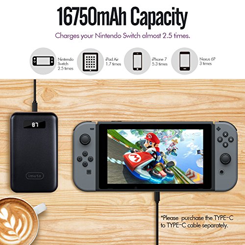 iMuto-USB-C-16750-20100mah-Portable-Charger-External-Battery