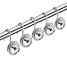 hblife 12 Pcs Acrylic Decorative Rolling Shower Curtain Hooks Rhinestones Bath Bathroom Set primary