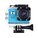 Yuntab Action Camera Sport DV 1080P Mini 30-Meter Waterproof 2 inch TFT LCD HD 5MP Helmet Camera Cam Extreme Action Camcorder With Battery, Charger and Accessories (Blue)