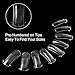 ECBASKET 500 PCS Stiletto False Nails Short Acrylic Nail Tips 10 sizes Full Coverage Fake Nails (100PCS Nail Forms)