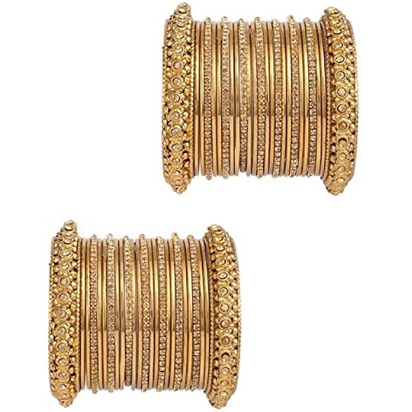 Amazon.com: Efulgenz Indian Bangles for Women Oxidized Bangles