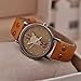 Fashion Korean Giraffe Style Retro Bronze Leather Women Girl Watch Yellow