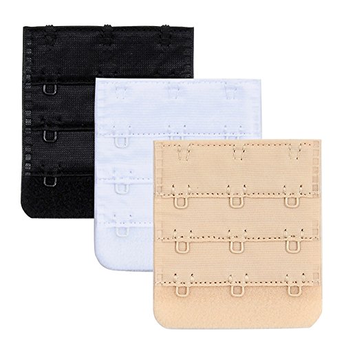 image for Closecret Women's Nylon Bra Extender Multi-Size Brassiere Strap Extens