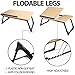 Laptop Desk Adjustable Lapdesk Foldable Breakfast Serving Bed Tray, Coleshome,Walnutthumb 2