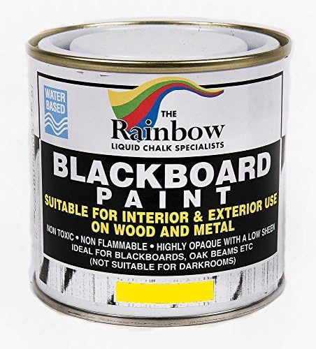 Yellow Chalkboard Blackboard Paint - 250ml Ideal to use with Liquid Chalk and Dry Chalk Sticks by Rainbow Chalk Ltd