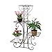 MOUTIK Garden Flower Stand Rack:Plant Pot&Planter Metal Holder with 4 Tiers Corner Decor Display Plant Stand Indoor Outdoor for Garden Home（Bronze