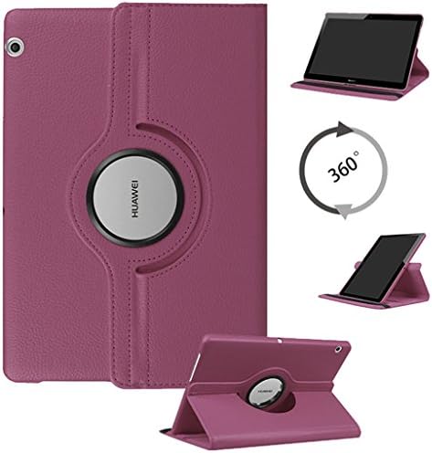 Luffytops Case Huawei MediaPad T3 10 360 Degree Rotating Stand Smart Tablet Case Cover Huawei MediaPad T3 10 (9.6") - Purple