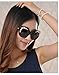 Flowertree Women's S4230B2 Plastic Floral Embellished Party Novelty Cat Eye 53mm Sunglasses (black) Medium