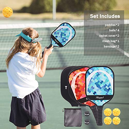 Pickleball Paddles Set of 2,Graphite Surface Core