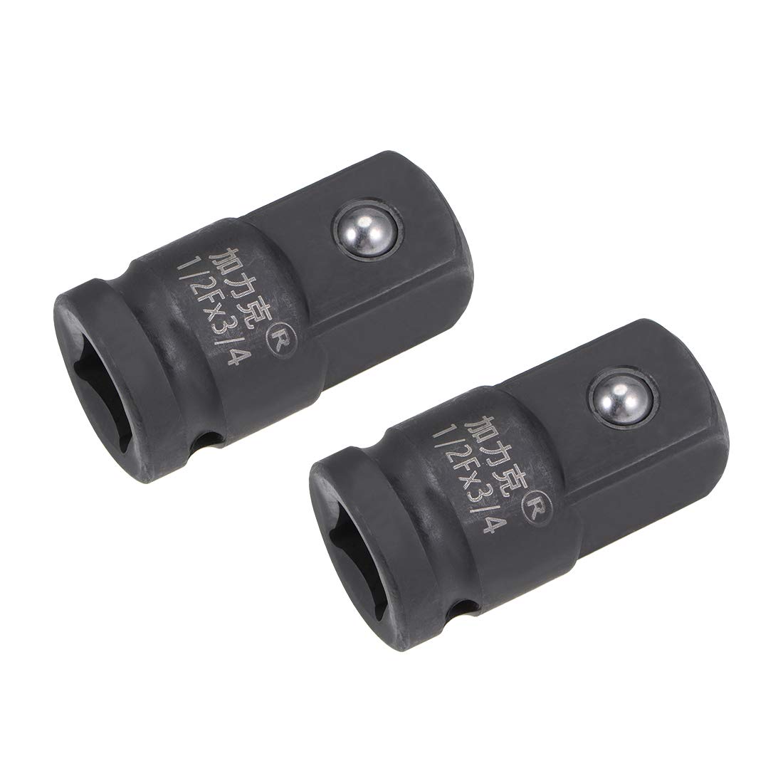 sourcing map 2pcs 1/2" Drive (Female) x 3/4" (Male) Impact Socket Adapter for Use with Air Impact Wrenches, Breaker Bars, Ratchets, CR-MO Steel