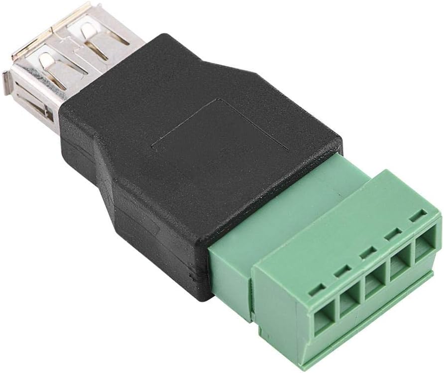 Socobeta Screw Adapter Connector USB 2.0 Type A Female Jack to 5 Pin Screw Adapter Connector 1Pcs, default - Image 3