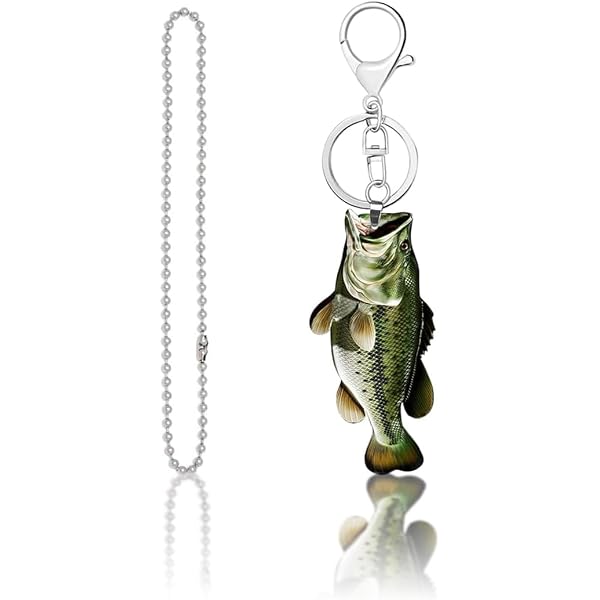 Porte-clés Leurre De Pêche Réaliste - Cadeau Original Pour Pêcheur, Père, Grand-père Ou Ami (environ 13 Cm) - 7